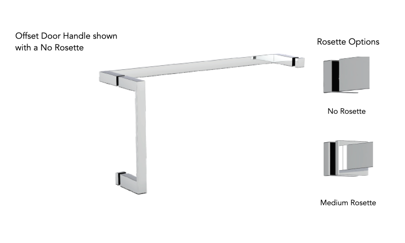Neelnox ICN-OSD8X18-NR Iconic 8X18 Shower Door Handle No Rosette - Parent