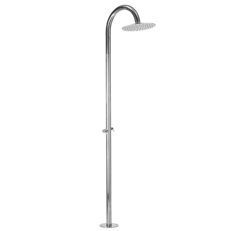 Jaclo 1833-PSS Aqua Staccato Outdoor Shower Column - Floor Install - Polished Stainless