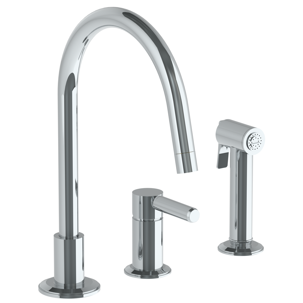 Watermark WM-19-7.1.3GA-LT4SV Refinement 19 3 Hole Gooseneck Kitchen Set - Parent