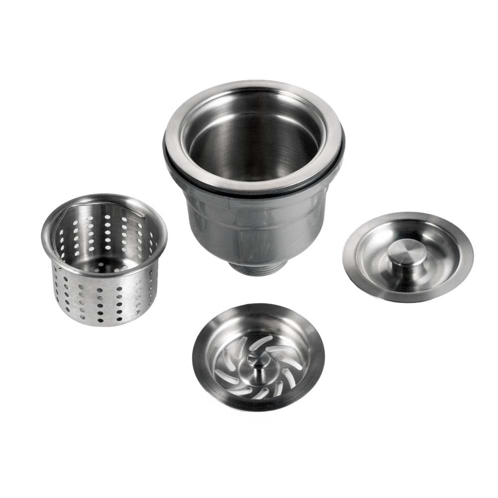 Houzer 190-9300 3-1/2" Stainless Steel Deep Cup Basket Strainer