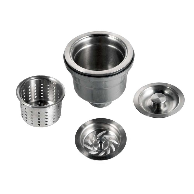 Houzer 190-9300 3-1/2" Stainless Steel Deep Cup Basket Strainer