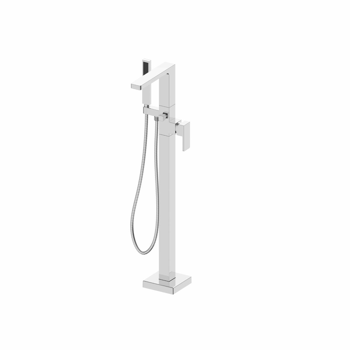 Flusso Serie 196 196.1165 Freestanding Floor Mount Bathtub / Tub Filler With Hand Shower