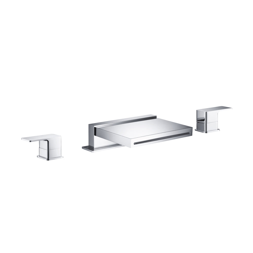 Flusso Serie 196 196.2410CF 3 Hole Deck Mount Cascade / Sheet Flow Roman Tub Faucet - Parent