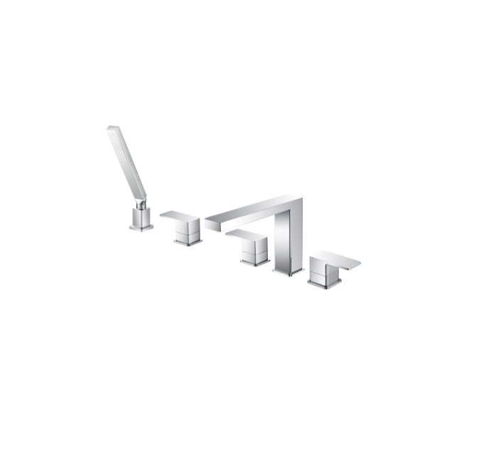 Flusso 196.2420 Five Hole Deck Mounted Roman Tub Faucet With Hand Shower - Parent