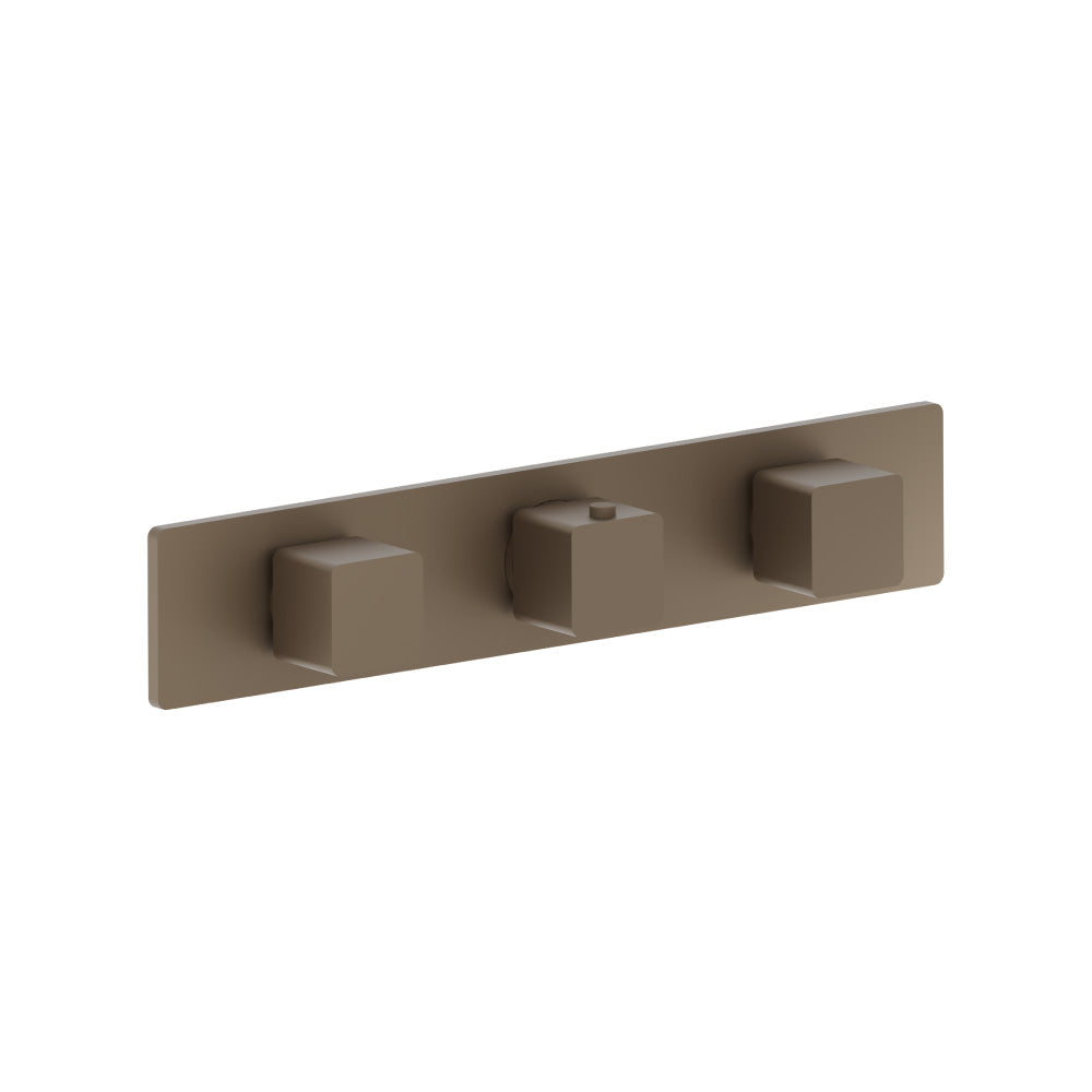 Flusso Serie 196 196.2715 3/4" Horizontal Thermostatic Valve with 2 Volume Controls & Trim