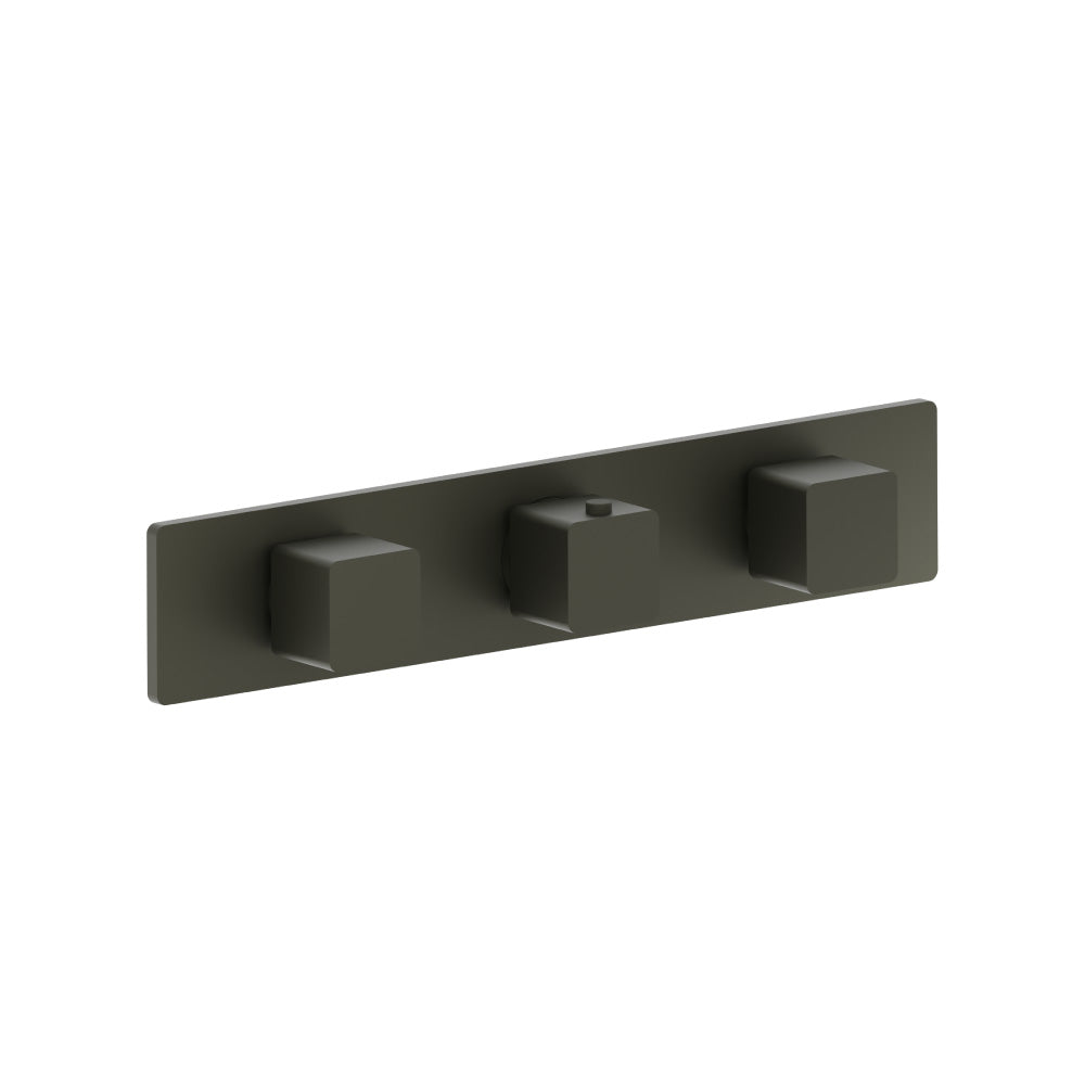 Flusso Serie 196 196.2715 3/4" Horizontal Thermostatic Valve with 2 Volume Controls & Trim