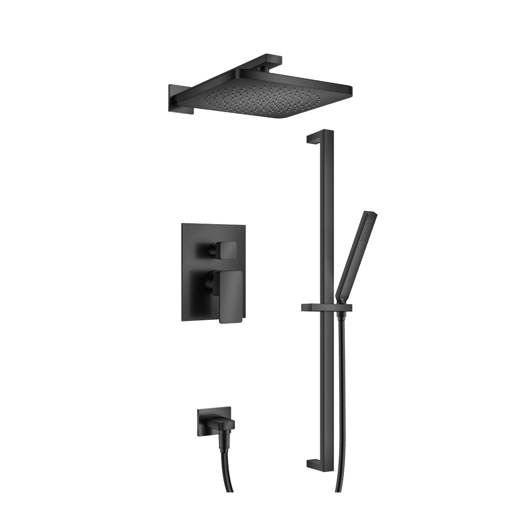 Flusso Serie 196 196.3350 Two Output Shower Set With Shower Head, Hand Held And Slide Bar