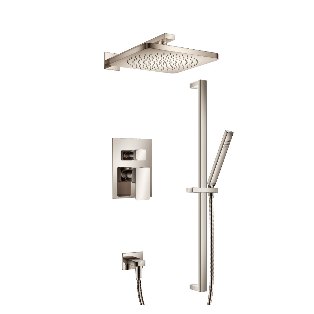 Flusso Serie 196 196.3350 Two Output Shower Set With Shower Head, Hand Held And Slide Bar