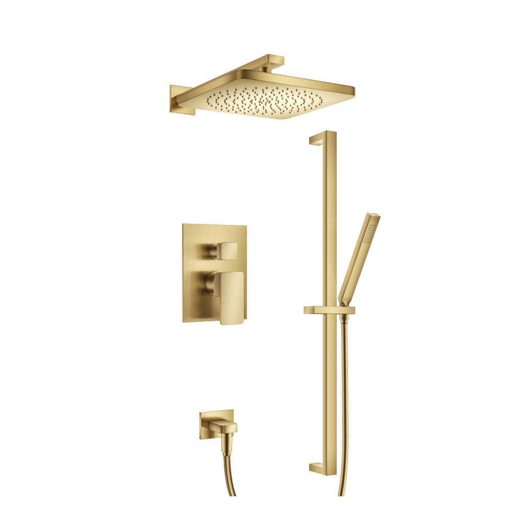 Flusso Serie 196 196.3350 Two Output Shower Set With Shower Head, Hand Held And Slide Bar