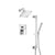 Flusso Serie 196 196.3400 Two Output Shower Set With Shower Head, Hand Held And Slide Bar