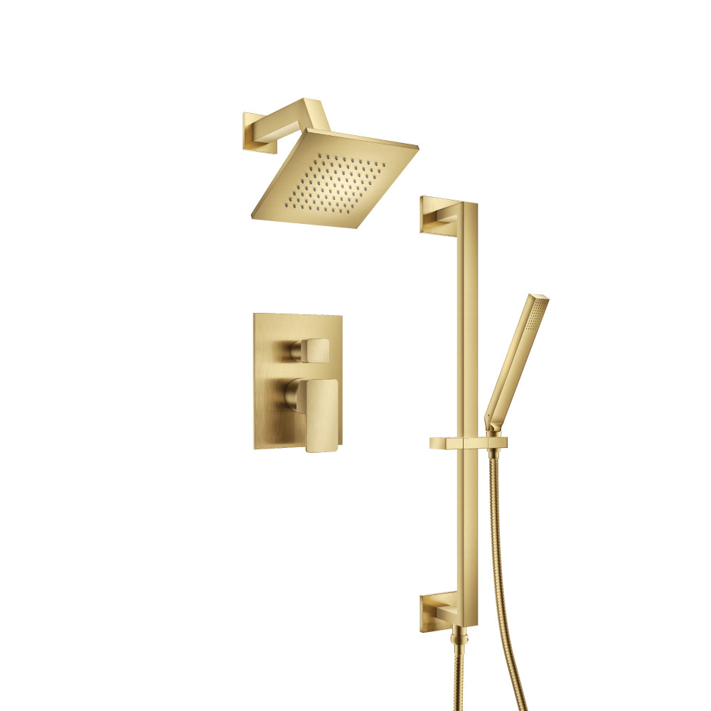 Flusso Serie 196 196.3400 Two Output Shower Set With Shower Head, Hand Held And Slide Bar