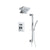 Flusso Serie 196 196.3450 Two Output Shower Set With Shower Head, Hand Held And Slide Bar