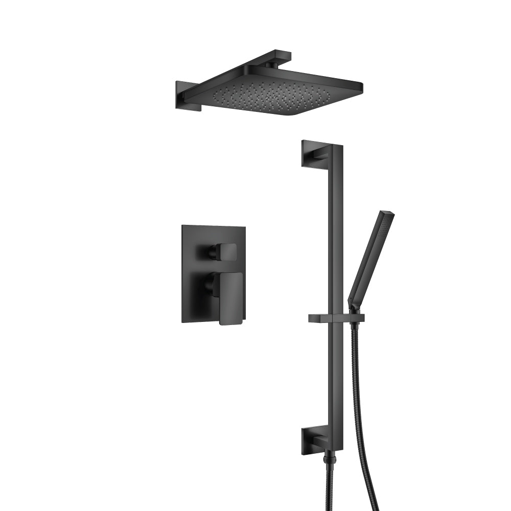 Flusso Serie 196 196.3450 Two Output Shower Set With Shower Head, Hand Held And Slide Bar