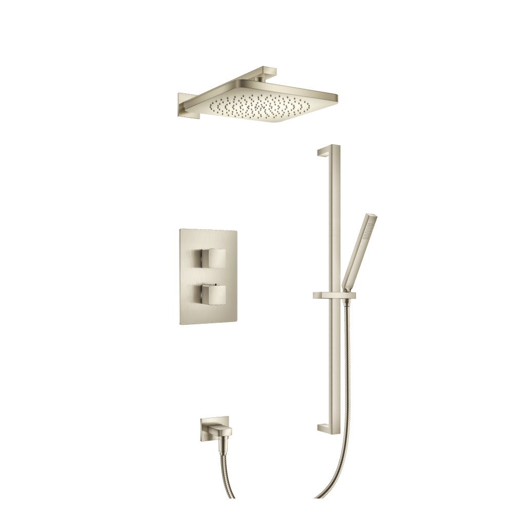 Flusso Serie 196 196.7100 Two Output Shower Set With Shower Head, Hand Held And Slide Bar - Parent
