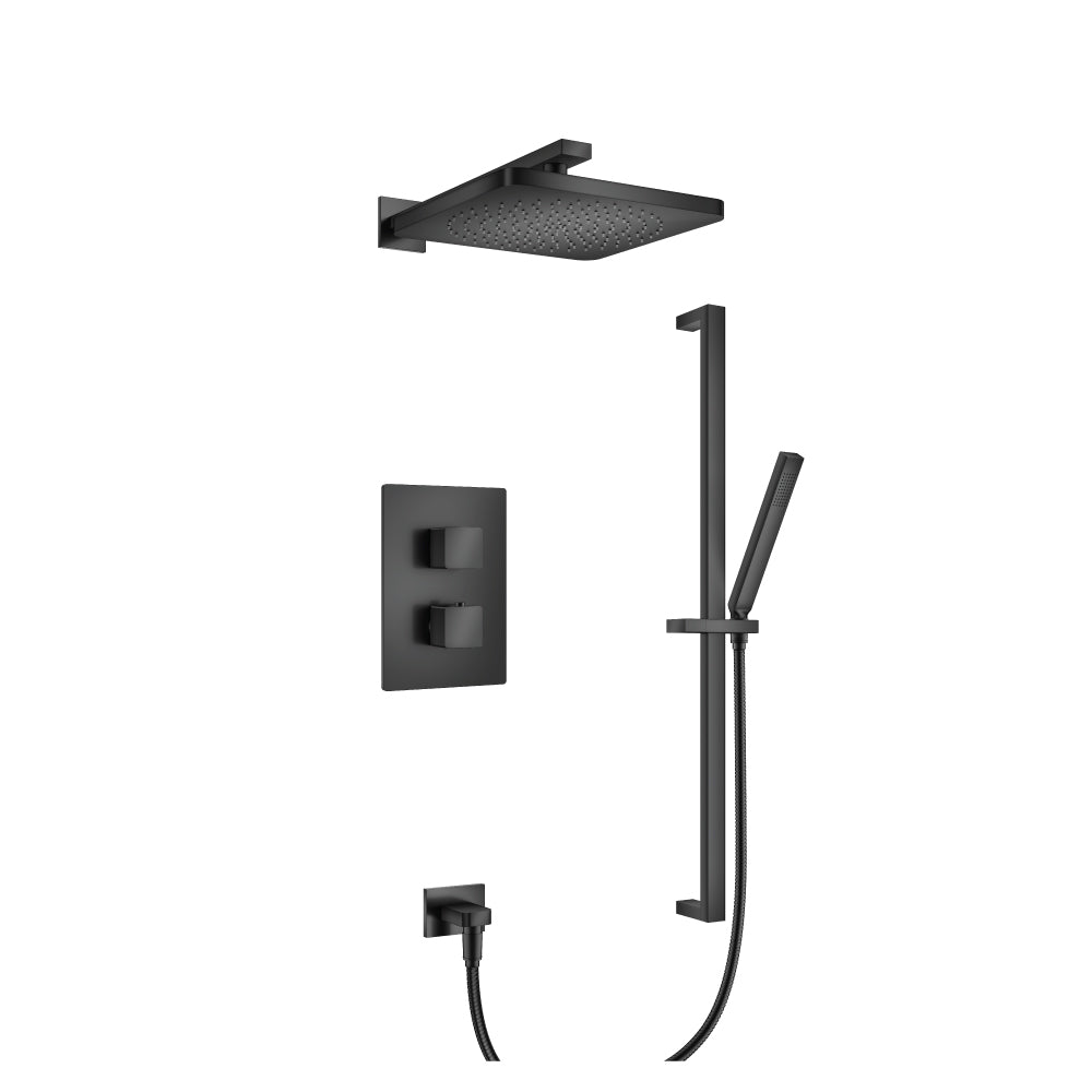 Flusso Serie 196 196.7100 Two Output Shower Set With Shower Head, Hand Held And Slide Bar