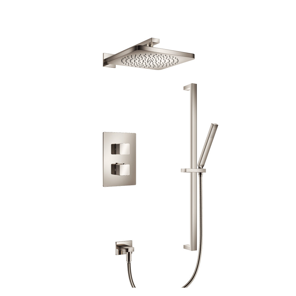Flusso Serie 196 196.7100 Two Output Shower Set With Shower Head, Hand Held And Slide Bar