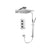 Flusso Serie 196 196.7200 Two Output Shower Set With Shower Head, Hand Held And Slide Bar