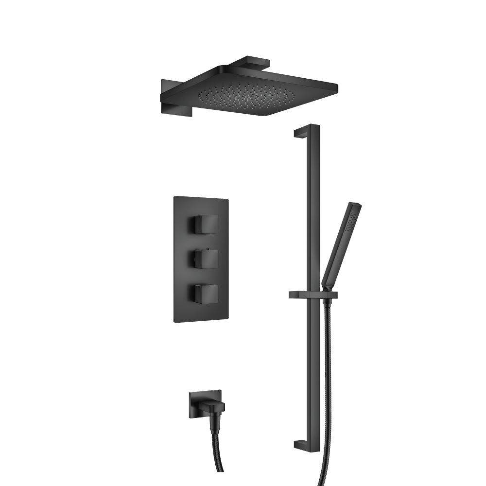 Flusso Serie 196 196.7200 Two Output Shower Set With Shower Head, Hand Held And Slide Bar