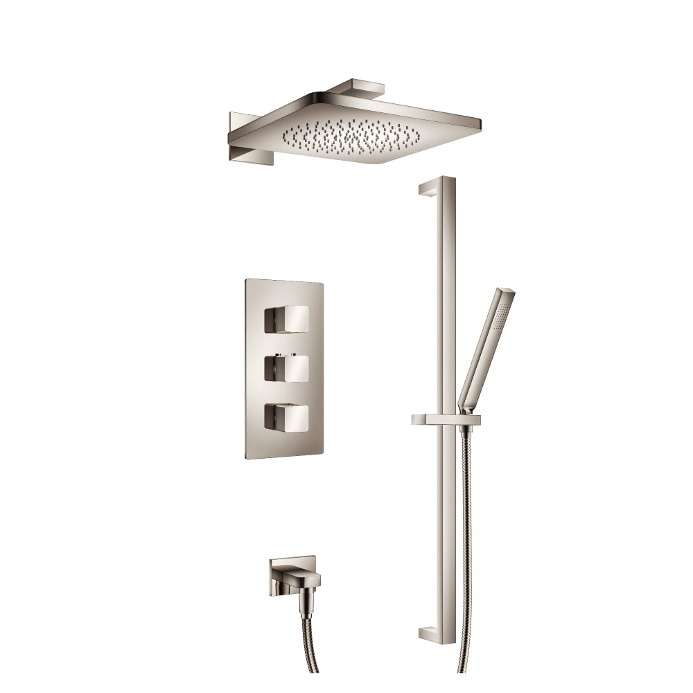 Flusso Serie 196 196.7200 Two Output Shower Set With Shower Head, Hand Held And Slide Bar