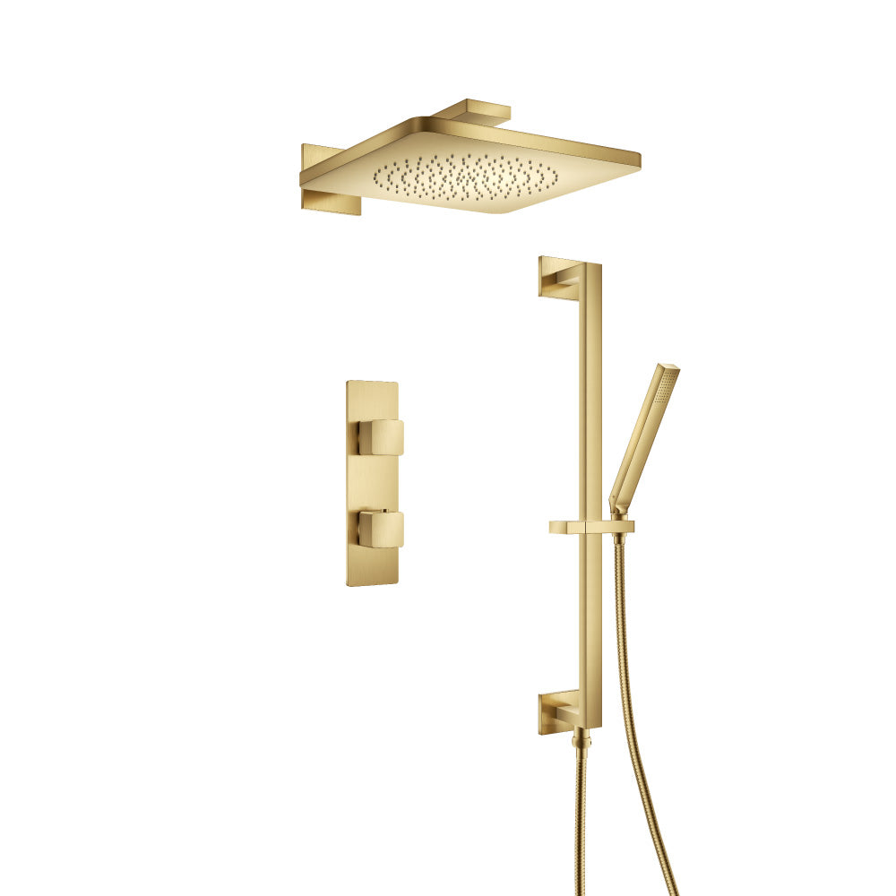 Flusso Serie 196 196.7350 Two Output Shower Set With Shower Head, Hand Held And Slide Bar