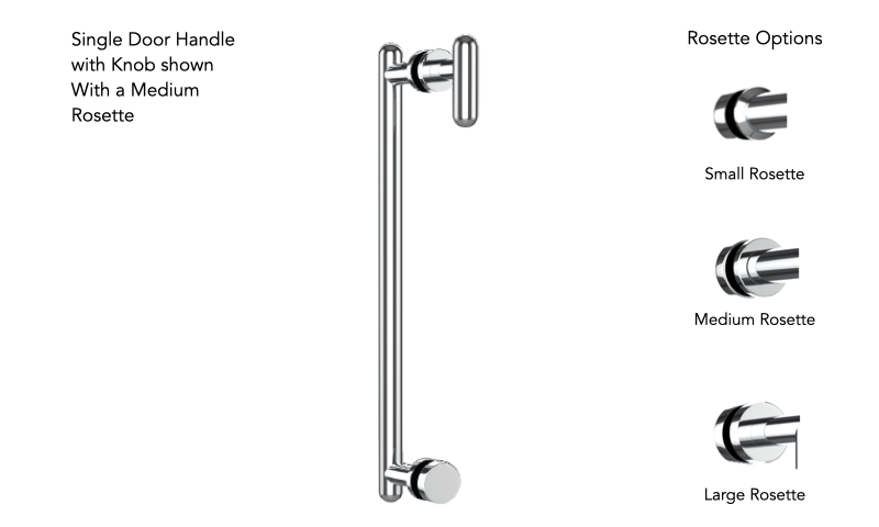 Neelnox AIR-SDKN6-MR Aire 6 Single Door Handle With Knob Medium Rosette - Parent