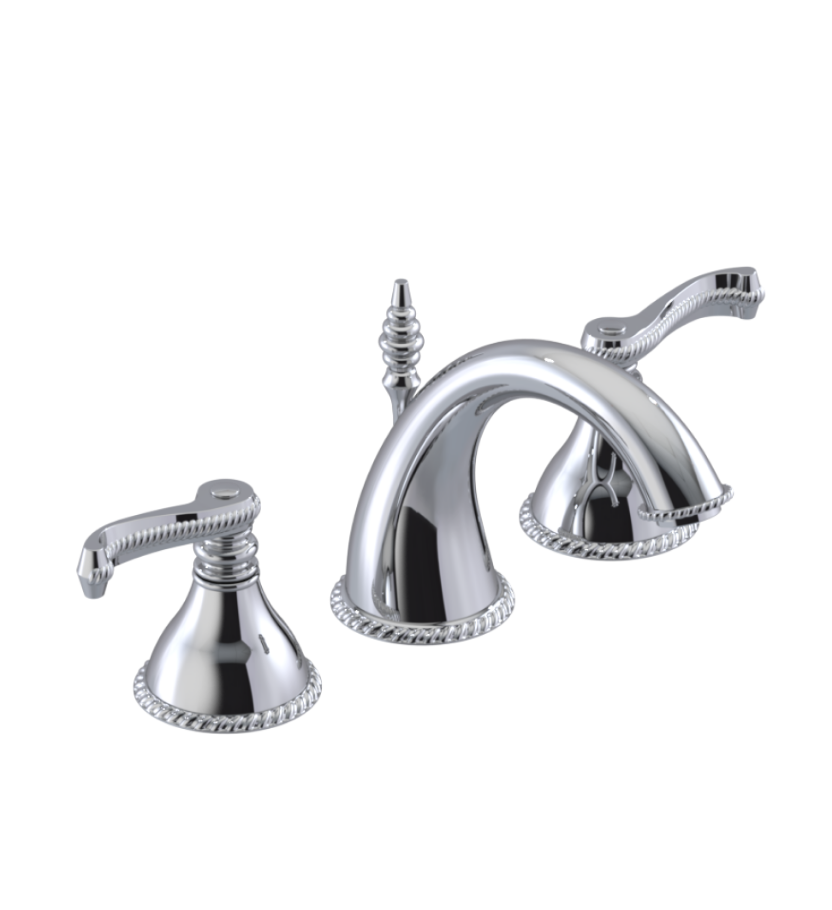 Rubinet 1AEJL Widespread Lav Set With Jasmin Spout (Less Drain)