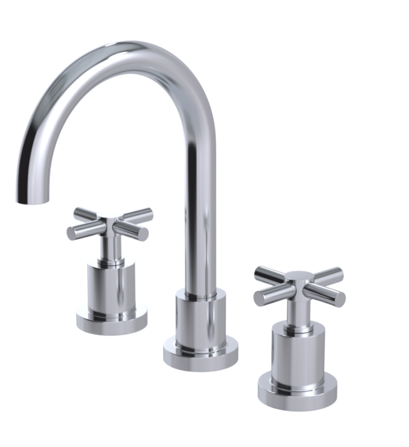 Rubinet 1AGLC Widespread Lav Set With Lasalle Spout (Less Drain)