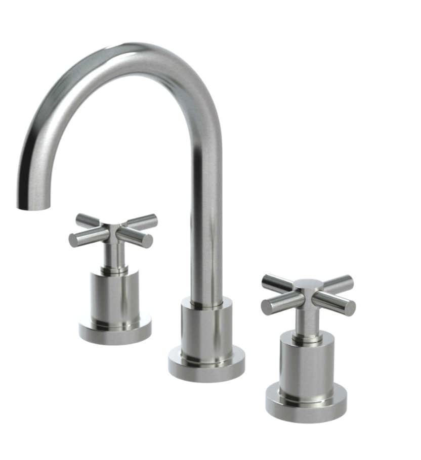 Rubinet 1AGLC Widespread Lav Set With Lasalle Spout (Less Drain)