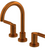 Rubinet 1AHLL Widespread Lav. Set. (Less Drain)