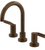 Rubinet 1AHLL Widespread Lav. Set. (Less Drain)