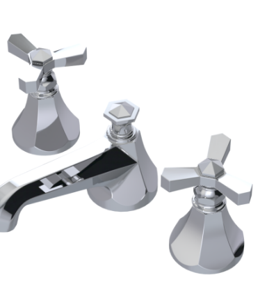 Rubinet 1AHXC Widespread Lav Set (Less Drain)