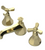 Rubinet 1AHXC Widespread Lav Set (Less Drain)