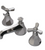 Rubinet 1AHXC Widespread Lav Set (Less Drain)
