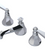 Rubinet 1AHXL Widespread Lav. Set. (Less Drain)