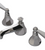 Rubinet 1AHXL Widespread Lav. Set. (Less Drain)