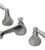 Rubinet 1AHXL Widespread Lav. Set. (Less Drain)