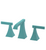 Rubinet 1AICL Widespread Lav Set (Less Drain)