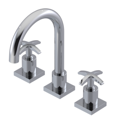 Rubinet 1ALAC Widespread Lav Set (Less Drain)
