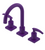 Rubinet 1ALAL Widespread Lav Set (Less Drain)