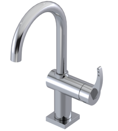 Rubinet 1KLAL Single Hole Dual Handle Lav Set (8 7/8 AeratTo Deck) (Less Drain)