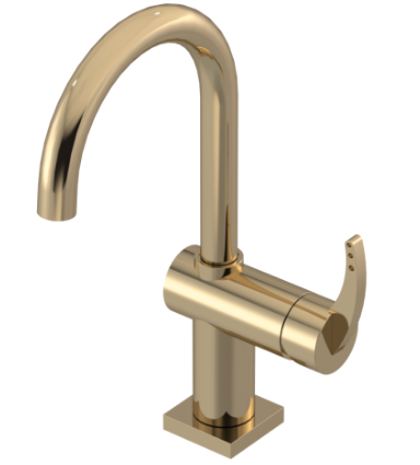Rubinet 1KLAL Single Hole Dual Handle Lav Set (8 7/8 AeratTo Deck) (Less Drain)