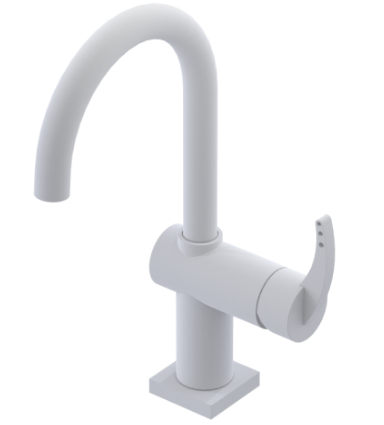 Rubinet 1KLAL Single Hole Dual Handle Lav Set (8 7/8 AeratTo Deck) (Less Drain)