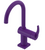 Rubinet 1KLAL Single Hole Dual Handle Lav Set (8 7/8 AeratTo Deck) (Less Drain)
