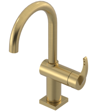 Rubinet 1KLAL Single Hole Dual Handle Lav Set (8 7/8 AeratTo Deck) (Less Drain)