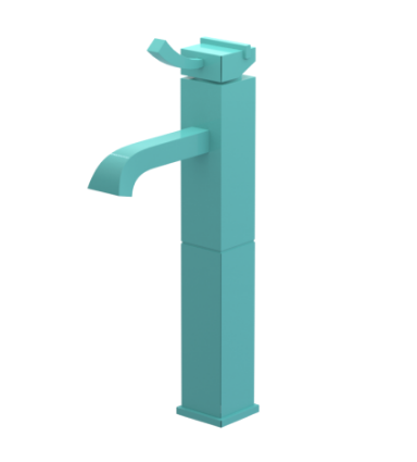 Rubinet 1NMQL Single Control Lav Set With Extended Base (8 9/16 AeratTo Deck) (Less Drain)