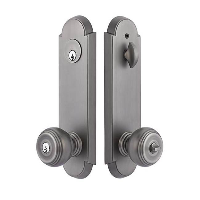 Emtek 5318CRH 2-PT Lock Key in Knob/ Lever Single Cyl , Annapolis Plate , Cortina Lever , RH - Parent