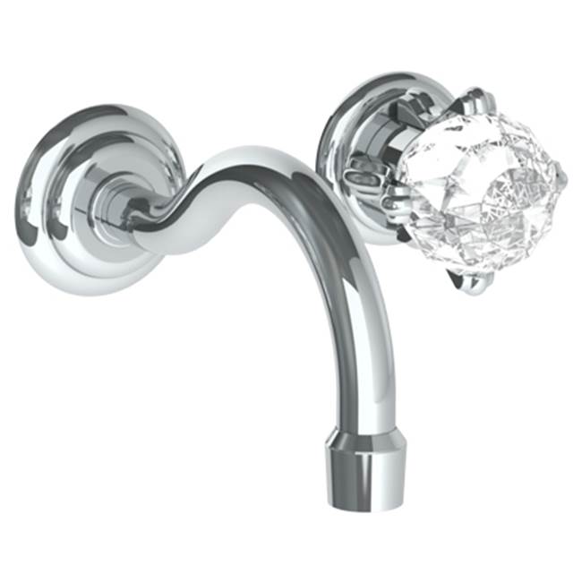 Watermark 201-1.2S-R2 La Fleur Wall Mounted 2 Hole Lavatory Set With 6 1/2" CTC  Spout