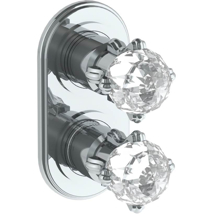 Watermark 201-T25-R2 La Fleur Wall Mounted Mini Thermostatic Shower Trim With Built-In Control 3-1/2" X 6-1/4".