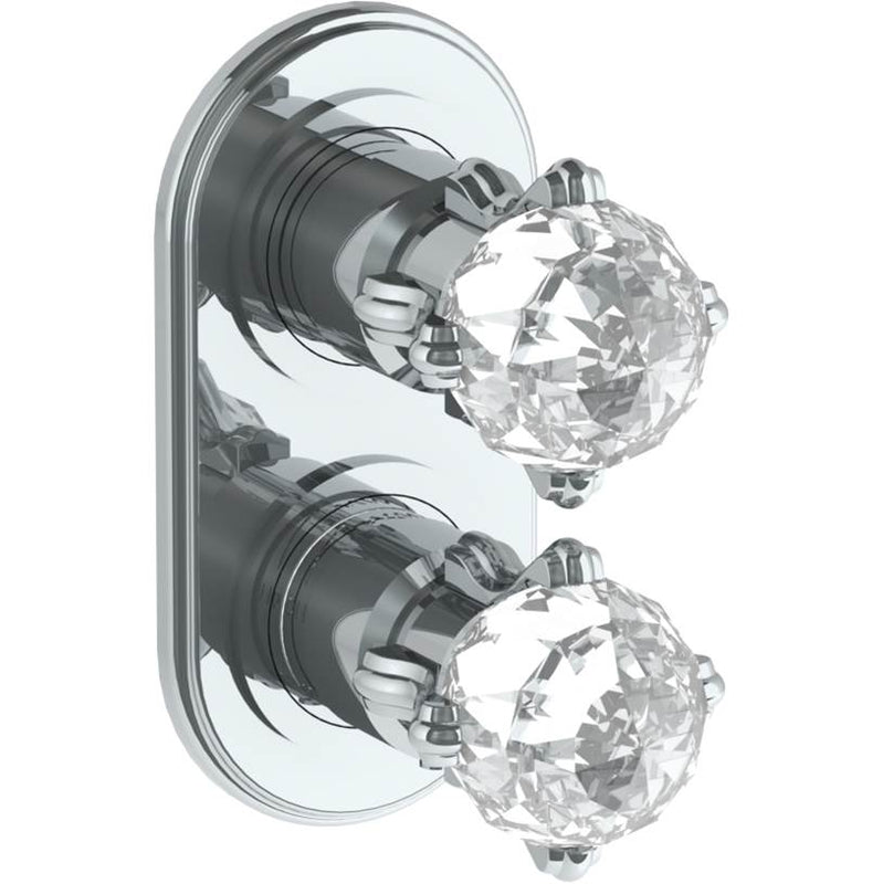 Watermark 201-T25-R2 La Fleur Wall Mounted Mini Thermostatic Shower Trim With Built-In Control 3-1/2" X 6-1/4".