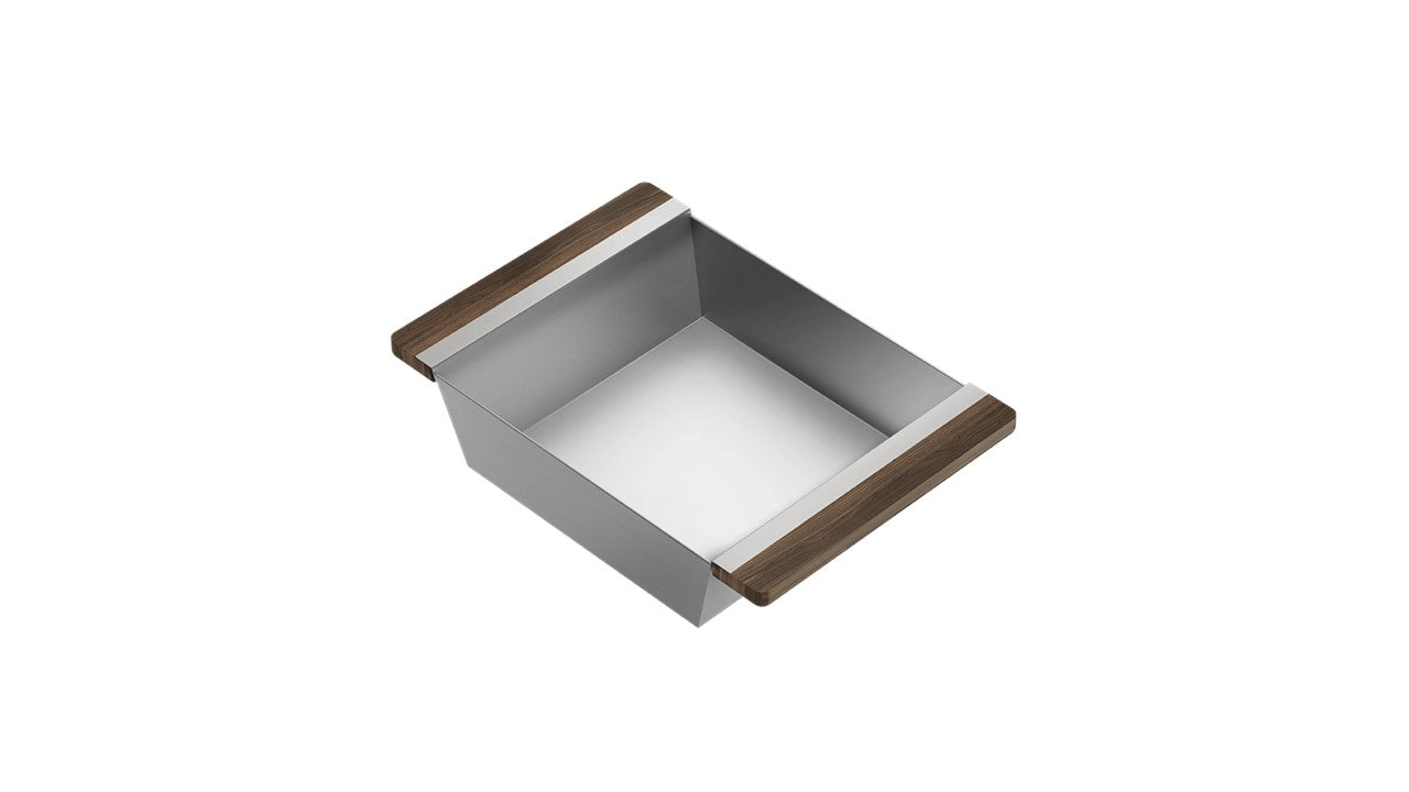 Home Refinements by Julien 205244 Bin For Fira Sink 12X17X4-1/4 - Walnut Handle